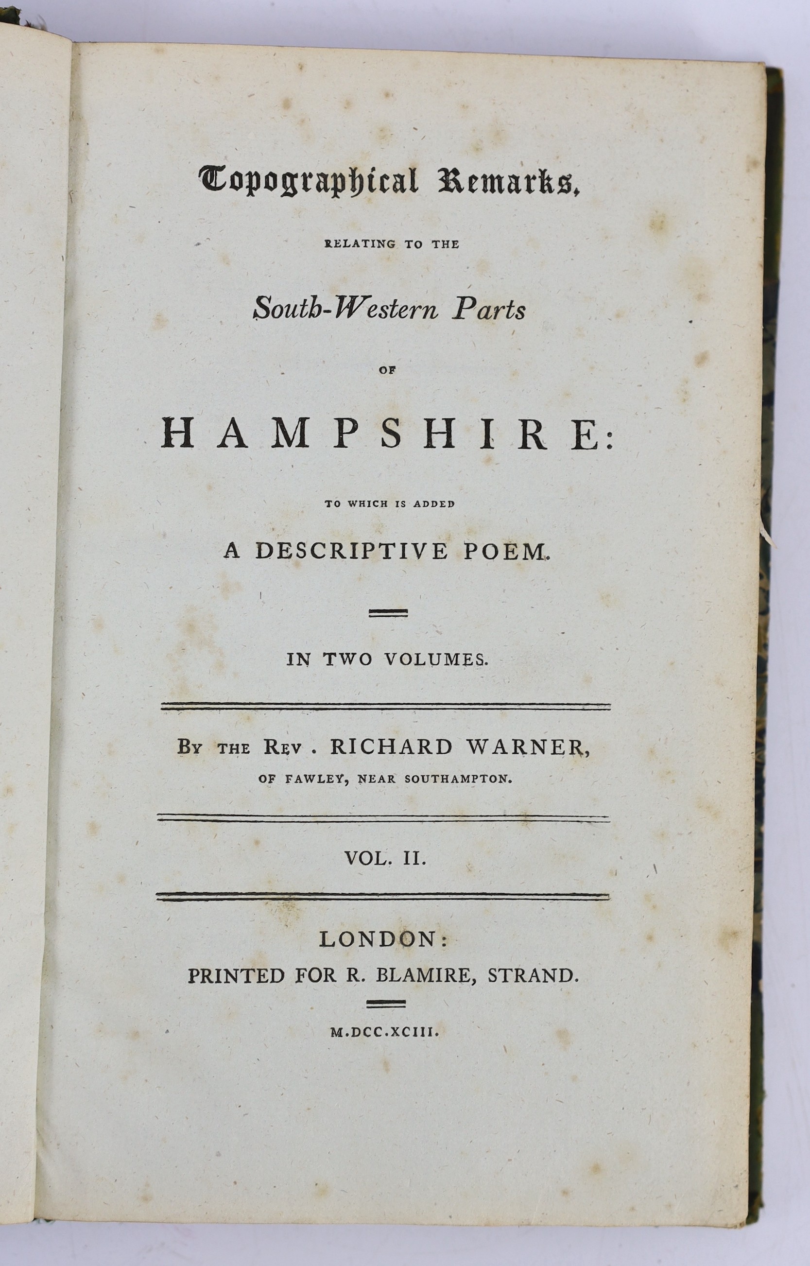 ISLE OF WIGHT: Cooke, William - A New Picture of the Isle of Wight ... an introductory account of the Island and a voyage round its coast. 2nd edition, with improvements. d-page coloured map and 36 plates